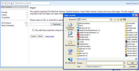 Internet: Exporta tus contactos a Gmail