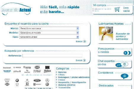 Cien mil recambios de automóvil en Recambioactual.com