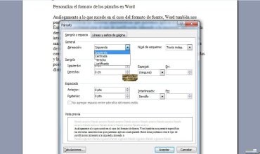Personaliza el formato de los párrafos en Word
