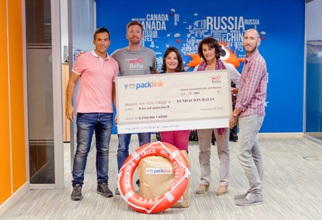 Packlink hace entrga de su cheque solidario a la Fundación Balia