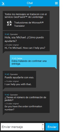 Traducciones en tiempo real en la solución móvil BoldChat