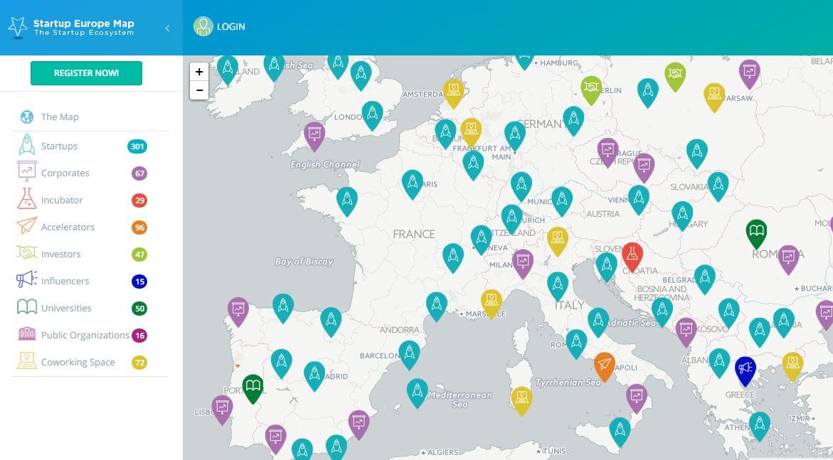 Startup Europe Map
