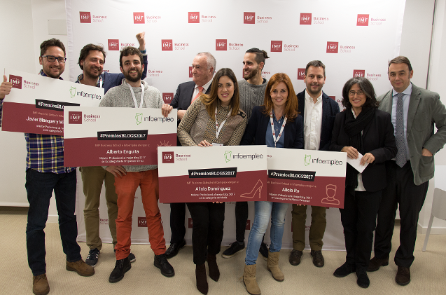 Los premiados durante la entrega de galardones.