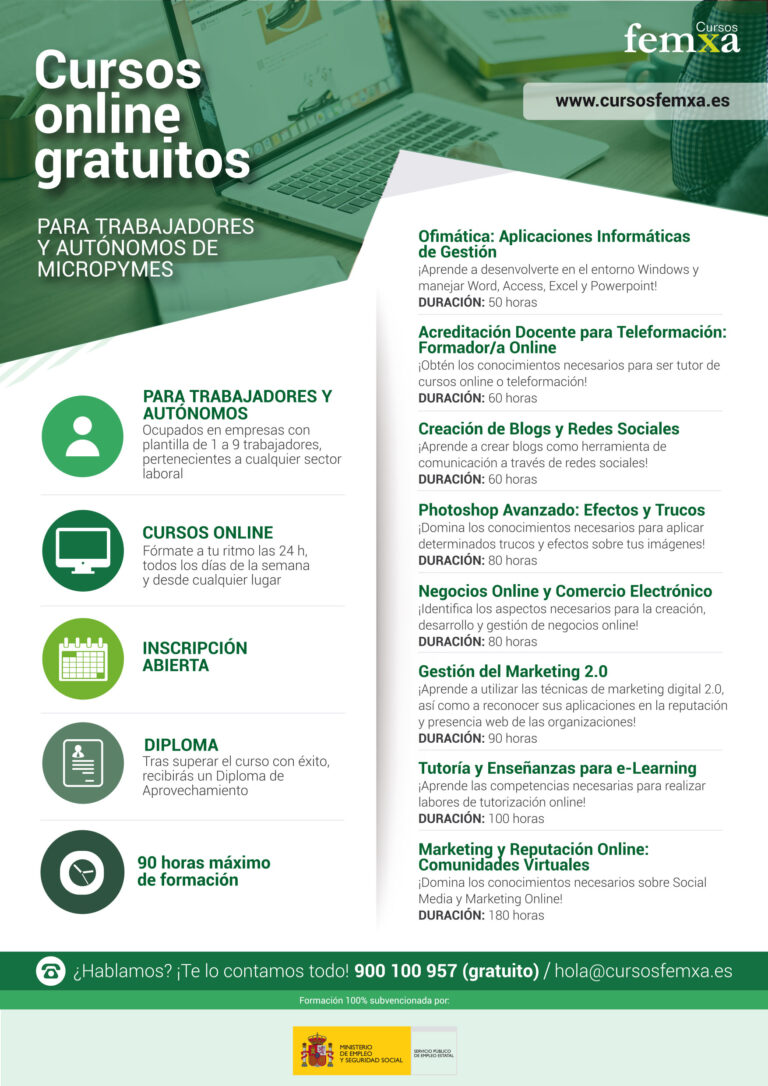 El SEPE subvenciona cursos online para jóvenes autónomos y emprendedores