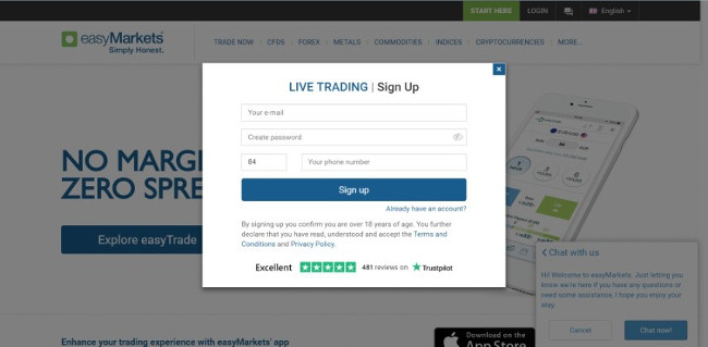 Figura 1: Formulario de registro de un corredor que ofrece CFDs sobre criptomonedas.