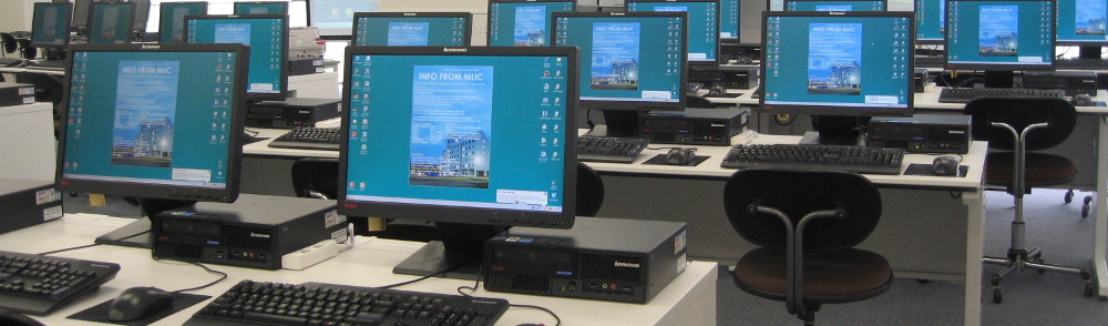 Desktops desplegados en una oficina.
